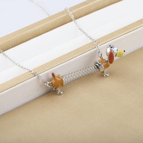 KEYCHIN Slinky Dog Necklace Toy Movie Fans Gifts Slinky Dog Jewelry Slinky Dog Merchandise in Kuwait