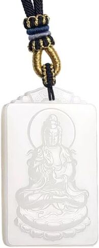 URED Natural Jade Pendant Necklace for Women Chinese Feng Shui Good Luck Necklace Woman Elegant Wealth Pendant Necklace Christmas Birthday Gift in Saudi Arabia