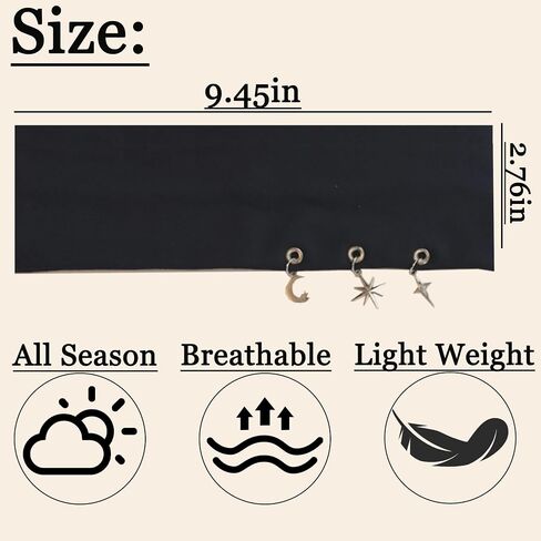Y2K Headband,Goth Headband for Street & Daily Wear Punk Headbands for Thin & Thick Hair Trendy Headbands for Festivals,Cosplay Rock Events in Saudi Arabia