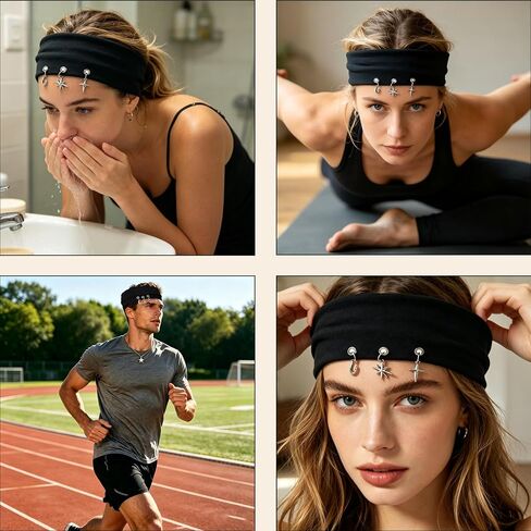 Y2K Headband,Goth Headband for Street & Daily Wear Punk Headbands for Thin & Thick Hair Trendy Headbands for Festivals,Cosplay Rock Events in Saudi Arabia