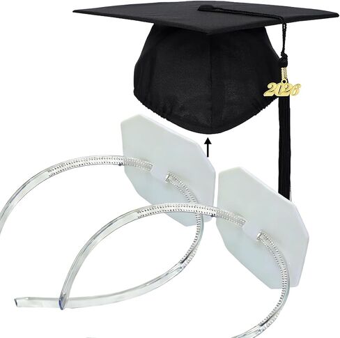Graduation Cap Headband Insert - Adjustable & Anti-Fall Hair Band for Securing Grad Cap, Hat Accessories for Graduates in Kuwait