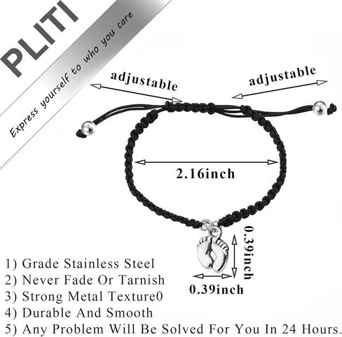 PLITI Daughter Pregnancy Bracelet - Mom To Be Pregnancy Announcement Gift, New Mom Gift Feet Bangle in Saudi Arabia