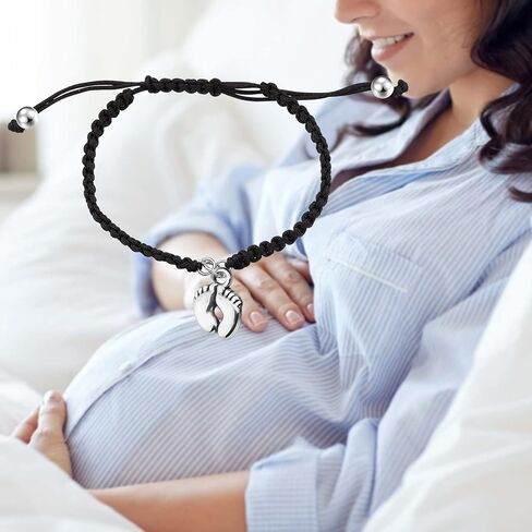 PLITI Daughter Pregnancy Bracelet - Mom To Be Pregnancy Announcement Gift, New Mom Gift Feet Bangle in Saudi Arabia