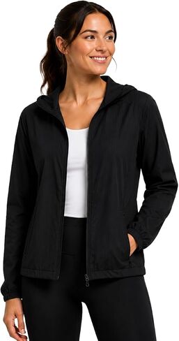 Spyder Womens Windbreaker Jacket - Lightweight Twill Wind-Resistant Full Zip Up Hooded Jacket for Women in Kuwait