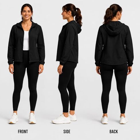 Spyder Womens Windbreaker Jacket - Lightweight Twill Wind-Resistant Full Zip Up Hooded Jacket for Women in Kuwait