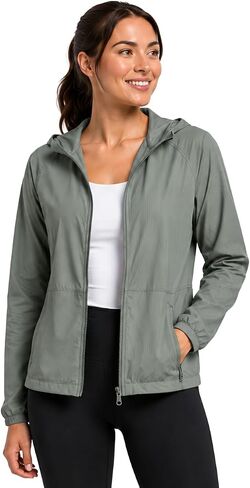 Spyder Womens Windbreaker Jacket - Lightweight Twill Wind-Resistant Full Zip Up Hooded Jacket for Women in Kuwait