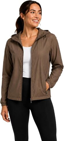 Spyder Womens Windbreaker Jacket - Lightweight Twill Wind-Resistant Full Zip Up Hooded Jacket for Women in Kuwait