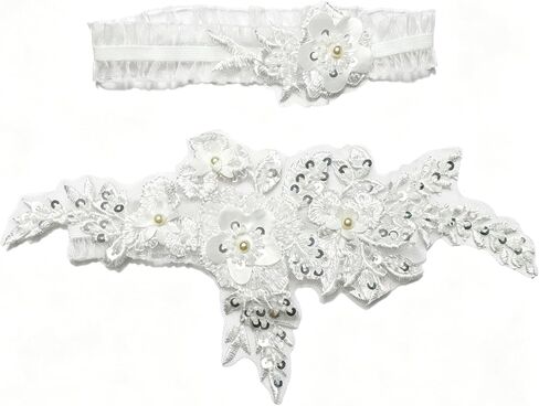 Lace Wedding Garters for Bride, Women Wedding Gifts Accessories Bridal Legs Garter with Stretch in Saudi Arabia