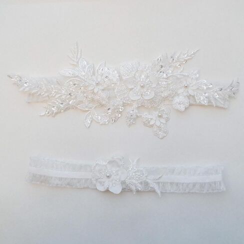 Lace Wedding Garters for Bride, Women Wedding Gifts Accessories Bridal Legs Garter with Stretch in Saudi Arabia