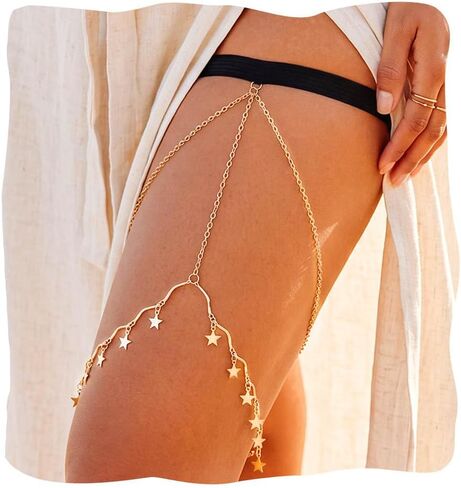 Star Thigh Chain Thigh Jewelry Summer Beach Garter for Women in Saudi Arabia