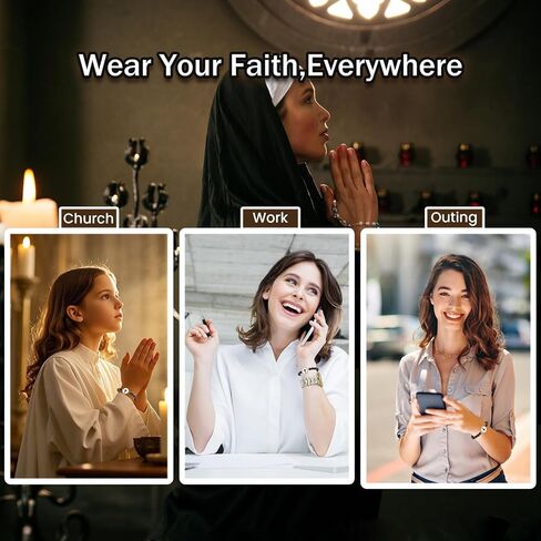 Daily Bible Verse Bracelet Wearable with NFC, Bible Verse Christian Gift for Women, Men and Teens in Saudi Arabia