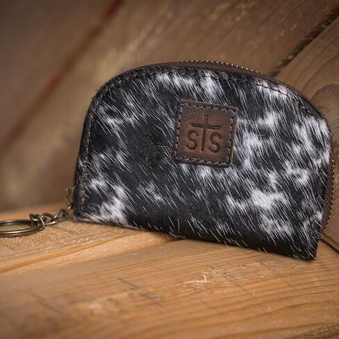 STS RANCHWEAR Women's Cowhide Adlee Keychain Wallet - Compact Zip-Around Western Leather Accordion Wallet with Keychain Pull in Kuwait