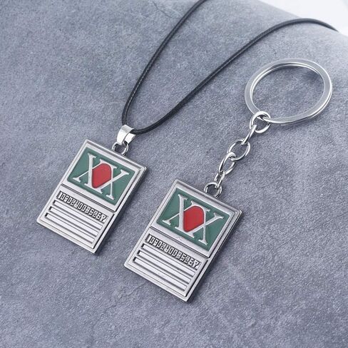 HXH Hunter Keychain - HUNTER LICENCE Anime Cosplay Charm Chain - Gift for Men Women and Fans in Saudi Arabia