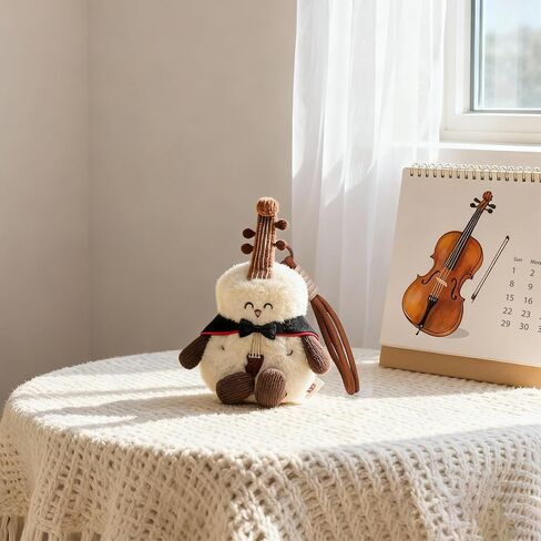 AdorableViolin Plush Keychain,Perfect for Backpacks Mini instrument Keychain WalletCharm Pendant Musician Gift in Saudi Arabia