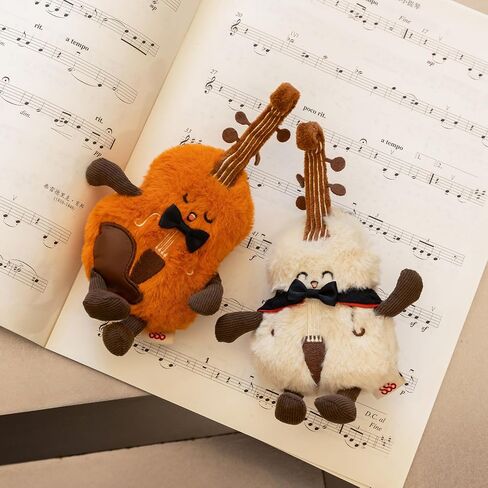 AdorableViolin Plush Keychain,Perfect for Backpacks Mini instrument Keychain WalletCharm Pendant Musician Gift in Saudi Arabia