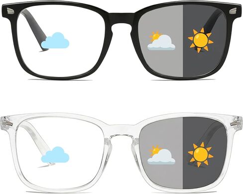 Reading Glasses for Women Men 2 Pack Photochromic Gray Sunglasses Stylish Blue Light Blocking Computer Readers in Saudi Arabia