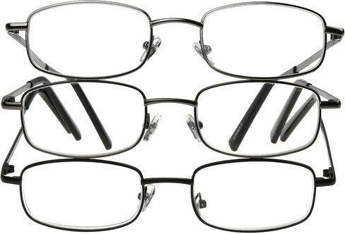 Foster Grant Men's Council 3 PK Rectangular Reading Glasses in Kuwait