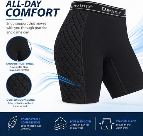 Davion Softball Sliding Shorts Women Padded Compression Shorts for Softball Baseball Football in Saudi Arabia