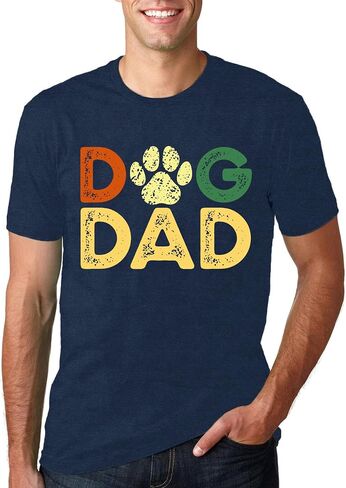 Dad Shirts for Men Funny Dog Cat Dad T-Shirts Fathers Day Tee for Daddy Papa Birthday Tops in Saudi Arabia