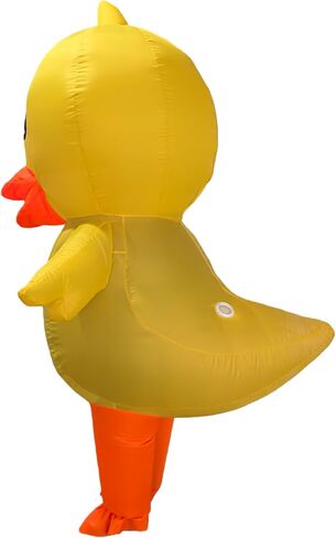 Inflatable Yellow Duck Costume for Adults, Full Body Blow Up Rubber Duck Suit, Funny Halloween Party Cosplay Outfit in Saudi Arabia