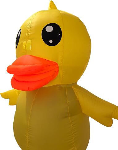 Inflatable Yellow Duck Costume for Adults, Full Body Blow Up Rubber Duck Suit, Funny Halloween Party Cosplay Outfit in Saudi Arabia