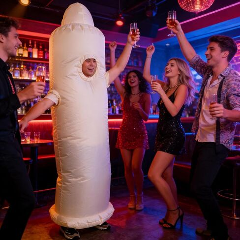 Hilarious Novelty Inflatable Costume for Adults Blow up Funny Prank Outfit for Bachelor Party Halloween White Elephant Gift Bar Crawl One Size Fits All in Saudi Arabia