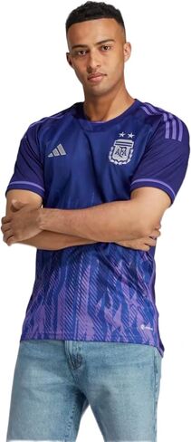 Adidas Argentina AFA Men's 2022 Away Soccer Jersey, Legacy Indigo/Purple Rush in Kuwait