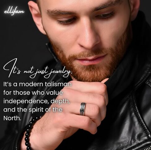 Men's Wave Ring Stainless Steel Celtic Spiral Knot Ring - Celtic Swirl Ring, Vintage Engraved Band for Gothic, Viking, and Alternative Fashion, ocean, Punk biker Talisman, Amulet in Saudi Arabia
