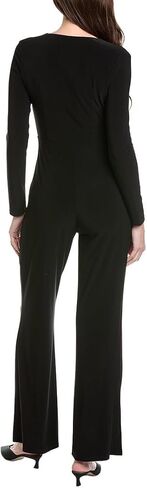 Joseph Ribkoff Womens Wing-Lapel Wrap Jumpsuit, 14, Black in Saudi Arabia