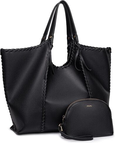 Leather Tote Bag for Women Oversize Shoulder Purse Work Weekender Shopper Business Handbag in Saudi Arabia