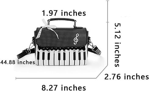 Y2K Jirai Kei Gyaru Piano Purse Women Polka Dot Handbags Shoulder Music Note Cute Bow Bags Cutecore Alt Accessories in Saudi Arabia