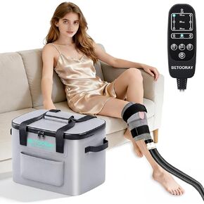 Ice Machine for Knee After Surgery, Portable Cold Therapy Machine, Knee Replacement Recovery System with Programmable Timer, 3 Speeds & 18 Hours Cooling, Pain Relief for Injuries Recovery in Saudi Arabia