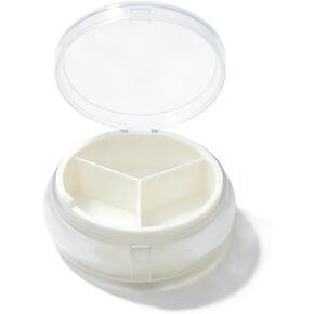 3 Compartments Mini Daily Pill Organizer, Small Clear Round Pill Box, Portable Tiny Travel Pill Case, Compact Pill Holder for Small Purse & Pocket in Saudi Arabia