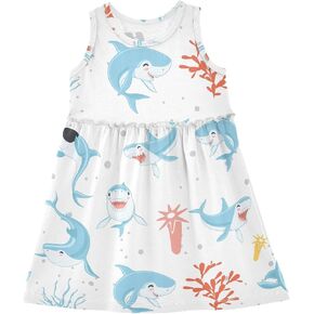 CaTaKu Girls' Dresses Toddler Summer Dress Sleeveless Spring Dresses for Girls Cotton Sundress 2-8Y in Kuwait