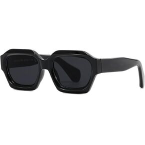 LIXX Retro Polarized Hexagonal Thick Frame Sunglasses Men Women Glasses Fashionable Trendy Decorative Eyewear in Saudi Arabia