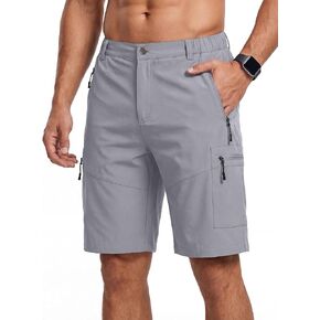 COEVALS CLUB Men's Hiking Cargo Shorts Lightweight Quick Dry Stretch Outdoor Shorts with 5 Zipper Pockets for Walking Camping in Kuwait