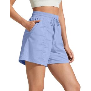 G4Free Casual Shorts for Women -4'' High Waisted Lightweight Shorts with Pockets for Walking Traveling Outdoor in Kuwait
