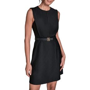 BCBG Women's Sleeveless Round Neck Belted Stretch Knit Mini Dress in Saudi Arabia