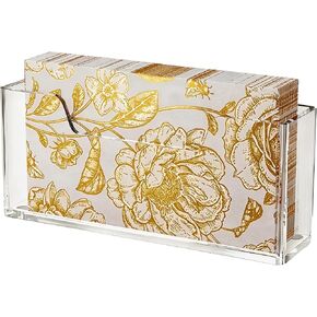 Acrylic Guest Towel Holder for Bathroom, Clear Waterproof Vertical Napkin Holder, Disposable Hand Towel Holder Modern Napkin Tray for Kitchen, Dining Table, Home, Hotel, Office in Saudi Arabia