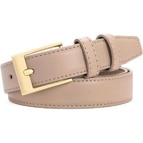 Women's Genuine Leather Belt for Jeans Pants Dresses Ladies Belt with Gold Buckle Waist Belts for Women in Saudi Arabia
