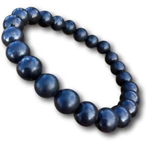 Shungite Energy Bracelet - 8mm Round Beads - Strong Elastic Stretch Band - Standard Size- Jewelry - Chakra Healing in Saudi Arabia