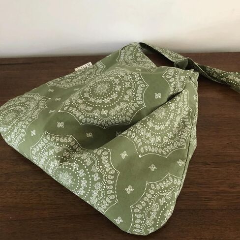 Bandana Bag Cotton Paisley Tote Hobo Shoulder Bag Inner Pocket Lined Retro Vintage Western Purse Vacation Travel in Saudi Arabia