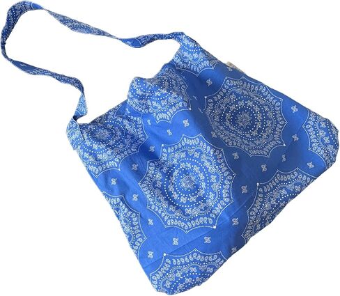 Bandana Bag Cotton Paisley Tote Hobo Shoulder Bag Inner Pocket Lined Retro Vintage Western Purse Vacation Travel in Saudi Arabia