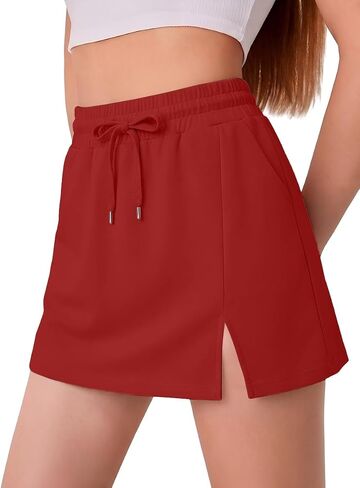 GRECERELLE 2026 Women Active Skirts with Side Slit, Built-in Shorts & Pockets for Tennis Golf Athletic Casual Skort in Kuwait