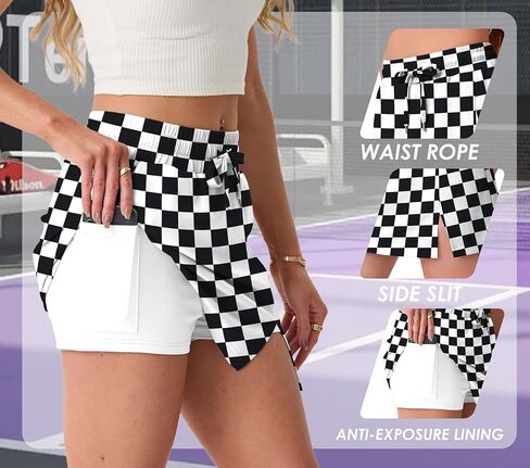 GRECERELLE 2026 Women Active Skirts with Side Slit, Built-in Shorts & Pockets for Tennis Golf Athletic Casual Skort in Kuwait