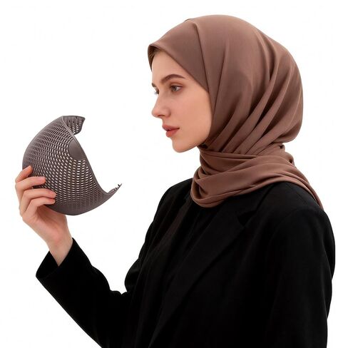 2 Pcs Non-Slip Hair Grip Band, TPEE Elastic Headband for Women Hijab, Hair Tamer for Flyaways, Lightweight Hairs Hold (Not Hijab Fabric) for Under Scarf, Daily/Prayer/Sports(Black) in Saudi Arabia
