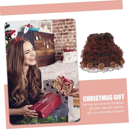 LIFKOME Fashionable Lace Turban Hat for Women Elegant Beanie with Floral Design Comfortable Fabric Lightweight and Stylish Accessory for Any Outfit Coffee in Kuwait