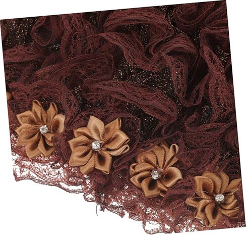 LIFKOME Fashionable Lace Turban Hat for Women Elegant Beanie with Floral Design Comfortable Fabric Lightweight and Stylish Accessory for Any Outfit Coffee in Kuwait