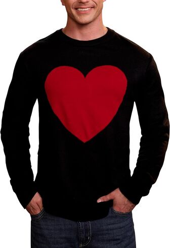 سترة Arvilhill الرجالية لعيد الحب مطبوعة على شكل قلب وحب (S-XXL) in Kuwait