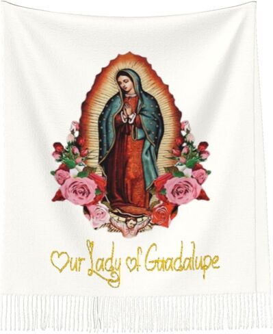 Virgin Mary Shawl Wrap For Women Our Lady of Virgen de Guadalupe Scarf Soft Large Blanket Scarves Warm Wraps in Saudi Arabia